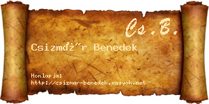 Csizmár Benedek névjegykártya